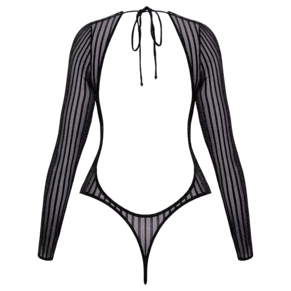 Cottelli - body a righe con filato argentato (nero) - S-L