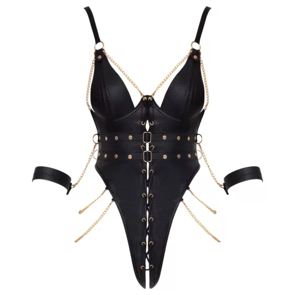 Cottelli - body bondage con catene (nero) - L