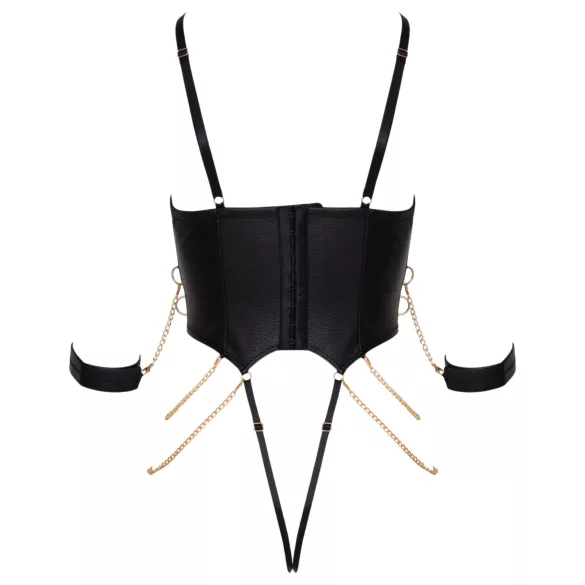 Cottelli - body bondage con catene (nero) - L