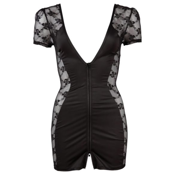 Cottelli - Abito lingerie con pizzo e fiocco - nero - XL