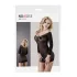 NO:XQSE - Catsuit a maniche lunghe trasparente - nero S-L