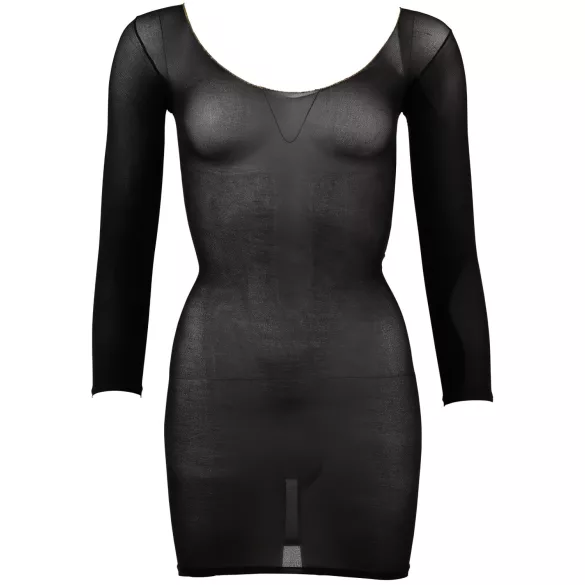 NO:XQSE - Catsuit a maniche lunghe trasparente - nero S-L