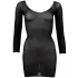 NO:XQSE - Catsuit a maniche lunghe trasparente - nero S-L