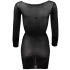 NO:XQSE - Catsuit a maniche lunghe trasparente - nero S-L