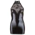 Cottelli - miniabito sexy pizzo lucido con collo - nero - L