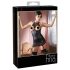 Abierta Fina - minidress sensuale - tessuto lucido - nero