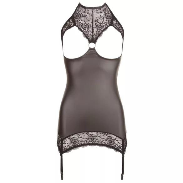 Abierta Fina - minidress sensuale - tessuto lucido - nero - M