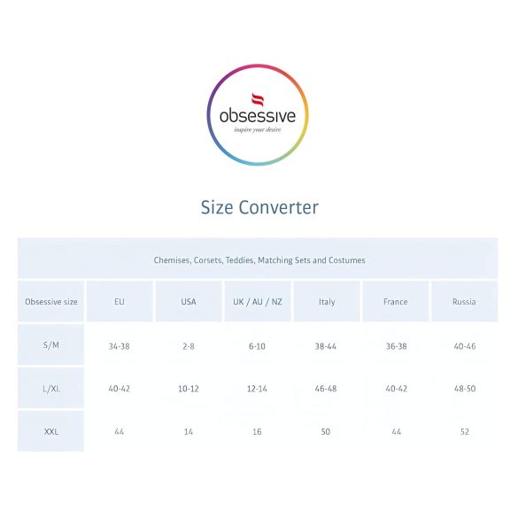 Obsessive Lovica - babydoll in pizzo con perizoma - rosso - 2XL