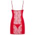 Obsessive - babydoll con tanga - pizzo rosso