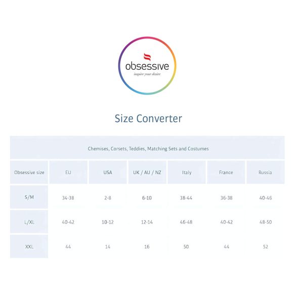 Obsessive - minivestito trasparente con perizoma - nero - L/XL