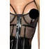 Noir - abito in vernice con inserti a rete - nero - XL