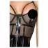 Noir - abito in vernice con inserti a rete - nero - XL