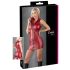 Cottelli Party - Mini-abito lucido rosso senza maniche con cerniera - XL