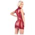 Cottelli Party - minidress lucido senza maniche con zip - rosso - XL