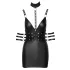 Cottelli Bondage - mini abito lucido con collo - nero - XL
