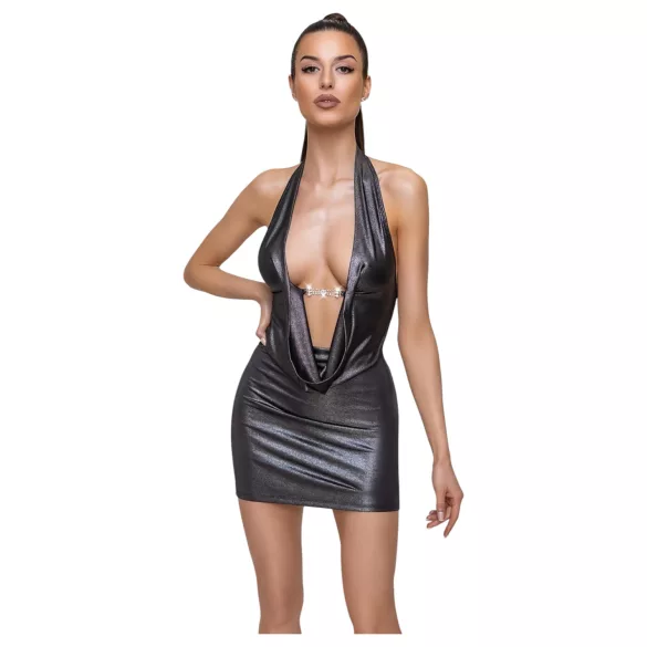 Cottelli Party - abito con collo allacciato - mini - argento - L