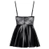 Noir - abito lucido con top in pizzo (nero)