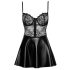 Noir - abito lucido con top in pizzo (nero) - M