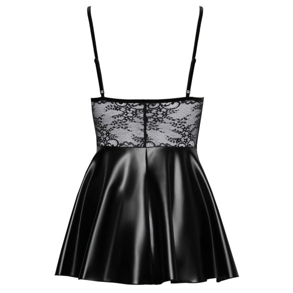 Noir - abito lucido con top in pizzo (nero) - M