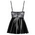 Noir - abito lucido con top in pizzo (nero) - M