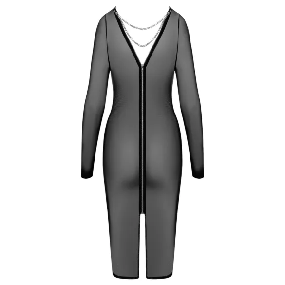Cottelli Party - abito trasparente con zip - nero - M