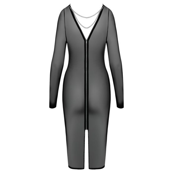 Cottelli Party - abito trasparente con zip - nero - L