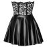 Noir - minidress lucido con top in pizzo - nero - M