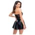 Noir - minidress lucido con top in pizzo - nero - L