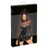 Noir - abito lucido trasparente con top - nero