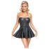 Cottelli - Minidress lucido con gonna plissettata (nero)