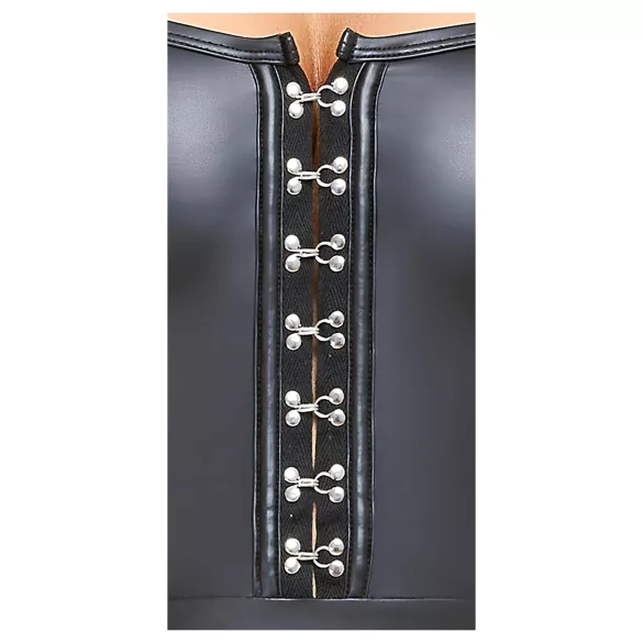 Cottelli - mini abito lucido con gonna plissettata - nero