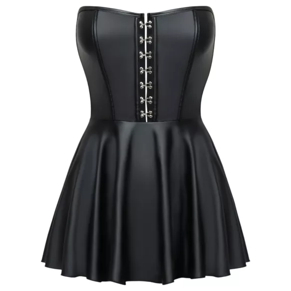 Cottelli - mini abito lucido con gonna plissettata - nero