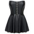 Cottelli - Minidress lucido con gonna plissettata (nero)