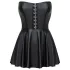 Cottelli - mini abito lucido con gonna plissettata - nero