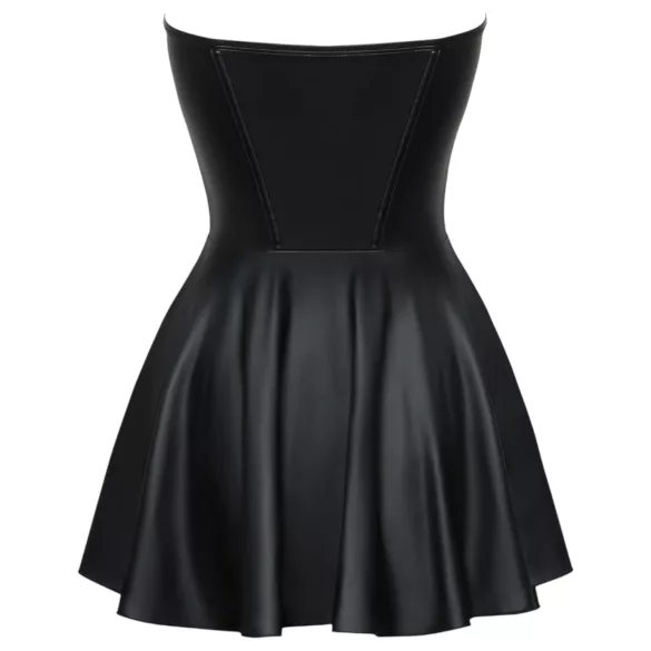 Cottelli - mini abito lucido con gonna plissettata - nero