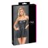 Cottelli - Minidress lucido con gonna plissettata (nero)