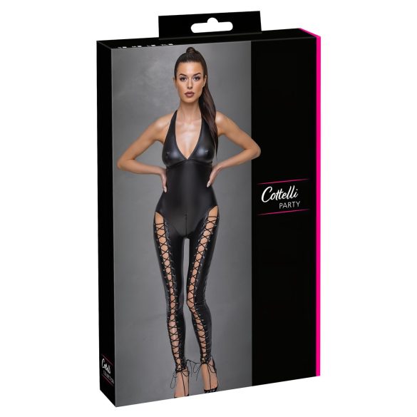 Cottelli Party - body in pizzo nero con collare - M