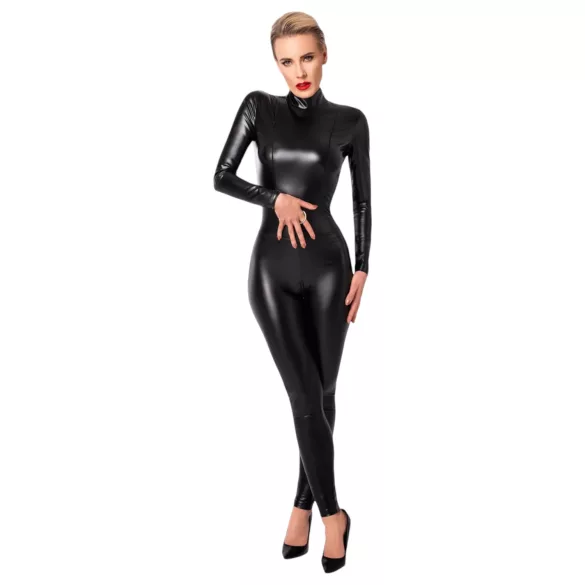 Noir - tuta nera con zip