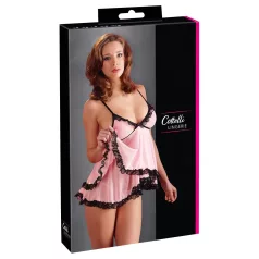 Cottelli - Babydoll trasparente con volant - lingerie sexy