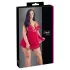 Cottelli Plus Size - babydoll trasparente in pizzo - rosso - 4XL