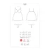 Obsessive - babydoll floreale con strass e perizoma - nero