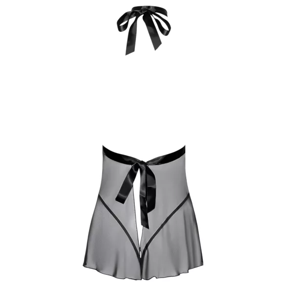 Kissable - babydoll con collo allacciato - pizzo nero