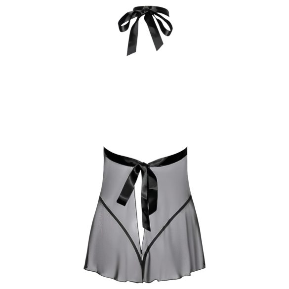 Kissable - babydoll con collo allacciato - pizzo nero - L/XL