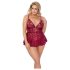 Cottelli Curves - abito mini in pizzo - rosso