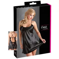 Cottelli - Camicia da notte satinata - nero - M