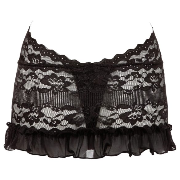 Cottelli - Abito mini in pizzo con collo - nero - L