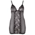 Cottelli Plus Size - babydoll trasparente in pizzo - nero - 2XL