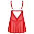 Obsessive Elianes - set babydoll in pizzo (rosso)