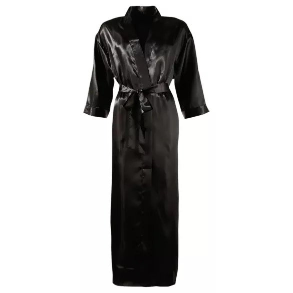Cottelli - vestaglia satinata - nero - 2XL/3XL