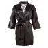 Cottelli - vestaglia corta satinata con pizzo - nero